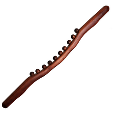 HOME GYM CLUB 居家健身 櫸木按摩刮痧棒 10珠, 1個, 碳化色