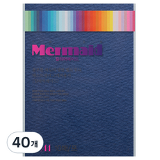 두성 칼라 머메이드지 A4 178g W26감청색, 40개