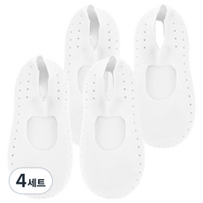 재마로 풋케어 실리콘 보습 양말 화이트 2켤레, 4세트