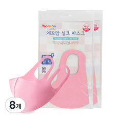 예꼬맘 실크 마스크 L, 1개입, 8개, 핑크