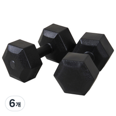 이고진 블랙육각 덤벨, 6kg, 6개