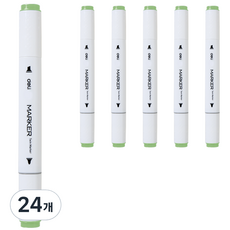 deLi 得力 三角雙頭麥克筆 #59 淡綠色 70803A, 1色, 24個