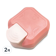 LMK 角切器 文書塗層紙 圓孔打孔器 角圓弧器, 7007粉色, 2個