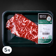 녹색한우 무항생제인증 채끝 1+등급 구이용 (냉장), 200g, 5개