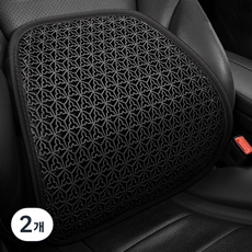 車用通風涼感凝膠全背墊, 黑色, 2個