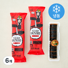 11시45분 비건김밥 고추장비빔밥 (냉동), 220g, 6개