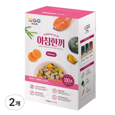 오아오 반려동물 아침한끼 사료, 연어, 1.2kg, 2개
