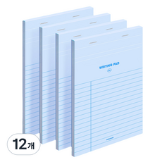 motemote 書寫墊筆記本 B6, 波浪藍, 60張, 12個