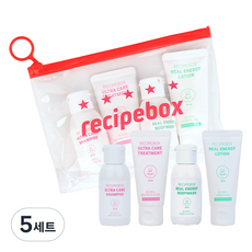 레시피박스 어린이 여행용 화장품 파우치 세트, 5세트