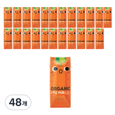 롯데칠성음료 오가닉 유기농 사과 당근 주스, 125ml, 48개