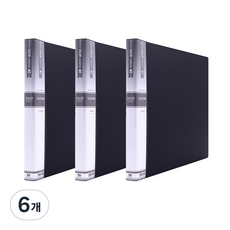 희망 고급형 크리어파일 40매, 흑색, 6개