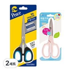 피스코리아 평화 애플가위 + 티타늄가위 T-101, 랜덤발송, 2세트