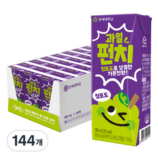 연세우유 과일펀치 청포도 음료, 190ml, 144개