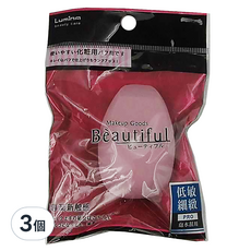 Lumina 露蜜 超柔軟美妝蛋 三切面, 低敏細緻, 乾濕兩用, L-NS61, 3個