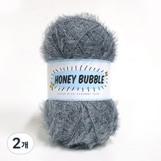 Knitt 蜂蜜泡泡 菜瓜布編織線 90g, 2個, 42 灰色