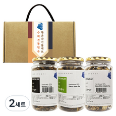 산해랑 프리미엄 수제 전통차 3종 선물세트, 2세트, 도라지차 + 우엉차 + 작두콩차
