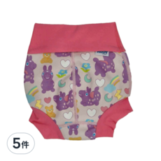 Splash About Happy Nappy 全新3D 游泳尿布褲 Rody跳跳馬 粉紅樂園, XL, 5件