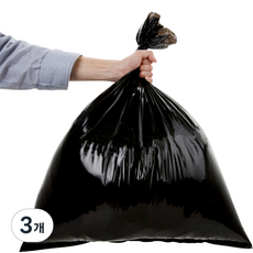 담다비닐 쓰레기 비닐봉투 검정 100p, 40L, 3개