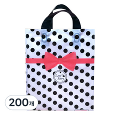 MAME 緞帶圓點購物袋, 200個, 混合顏色