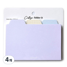 플레픽 콜라주 폴더잇 와이드 점착 메모지, 코튼 캔디, 1개입, 4개