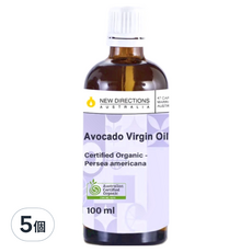 NEW DIRECTIONS 新方向 ACO有機基底油/按摩油/保濕油/基礎油/酪梨油, 5個, 100ml