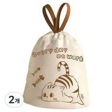 타미나요 귀여운 비닐 파우치 뼈다귀냥 100p, 2개, 15L