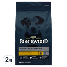 블랙우드 강아지 퍼피 퍼포먼스 사료, 닭+현미, 2kg, 2개