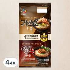 CJ제일제당 가쓰오우동 2인분 + 얼큰우동 2인분 세트, 930.6g, 4세트