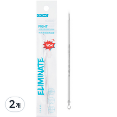 미니맥시 피지관리 블랙헤드 족집게 A, 실버, 2개