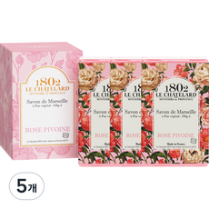 1802 LE CHATELARD 馬賽潔面皂 玫瑰牡丹, 15入, 100g