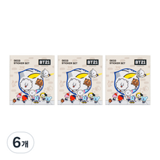 BT21 데코 스티커 세트 2탄, 스쿨, 6개