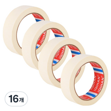 다다 종이 디자인 마스킹 테이프 20mm x 15m, 화이트, 16개