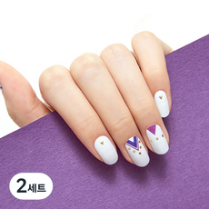 젤리넬리 네일스티커, 쟈스민퍼플, 2세트