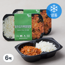건강한 참치 김치볶음 간편 덮밥 (냉동), 250g, 6팩