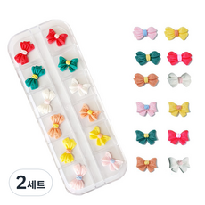 蝴蝶結美甲貼片組 N 157, 2個, 混色