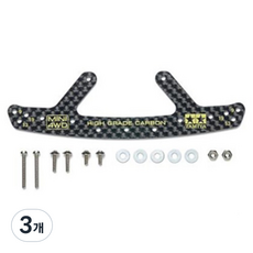 타미야 HG 카본 프런트 범퍼 플레이트 부품 세트 1.5mm 95692, 3개, 혼합색상