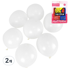 JOYTEX Party Show 進口標準氣球 15cm 100入, 白色, 2個