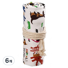 Allode 帆布捲簾式色鉛筆筆袋 36色 46 x 20 cm, 05 動物園, 6個