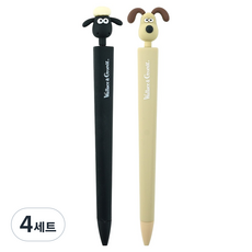핑크풋 월레스와 그로밋 2탄 그로밋 숀 삼각 샤프 2종 세트, 4세트, 0.5mm