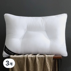 atonalo Black Label飯店式防塵超細纖維護脊枕芯, 白色, 3個