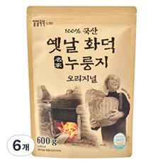 일일곡식 옛날 화덕 누룽지 오리지널, 600g, 6개