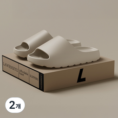 ARTJOY EVA厚底氣墊厚實拖鞋 3.5cm, 米色, 2個