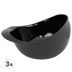 2in1 多功能洗米篩網攪拌盆 黑色