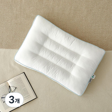 Modern House 摩登飯店風柔軟護頸低枕, 3個, 白色