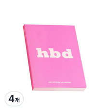 루카랩 HBD 다이어리 만년형, 체리 블라썸, 4개