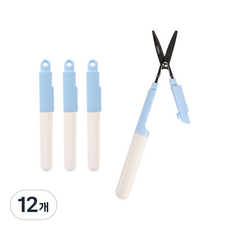 deLi 得力 快遞用刀片剪刀, 藍色, 12個