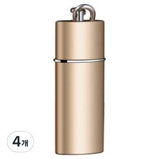 캐시리치 히든캡 포켓 미니형 휴대용 재떨이 3.2 x 8.5 cm, 골드, 4개