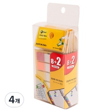 프린텍 팝업 플래그 스티키노트 오피스팩 혼합 5색 FO4412-5 20p, 4개, 10개입