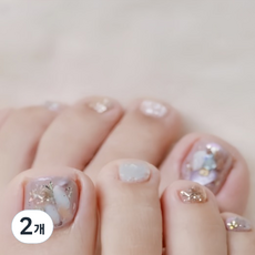 BLUE COZY 閃亮寶石足部美甲貼紙, Type 01, 2個