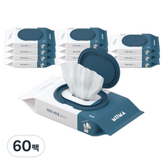 MIIMA 潔膚濕紙巾 附蓋型, 55g, 48張, 60包